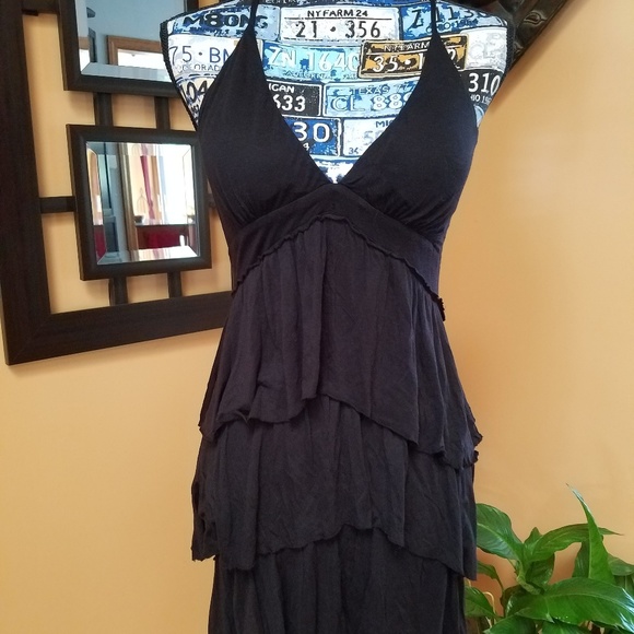 bebe Dresses & Skirts - ❤FINAL❤ BEBE LBD FITTED LAYERED RUFFLE DRESS